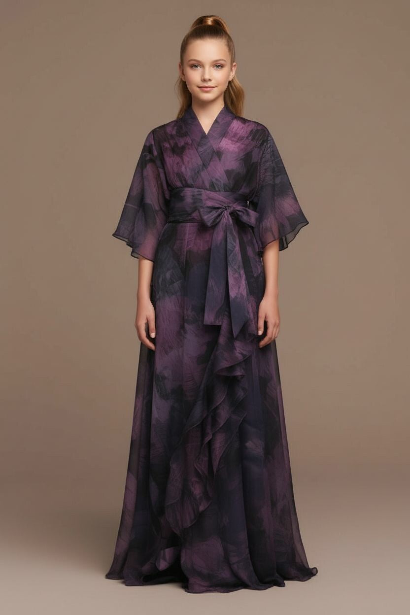 Radiant Horizon Kimono for Little Girls