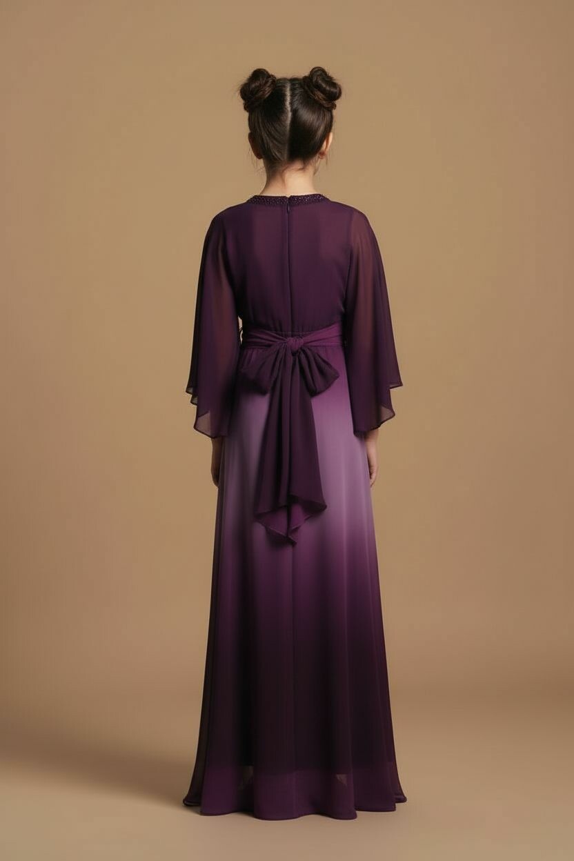 Royal Amethyst Kimono for Little Girls