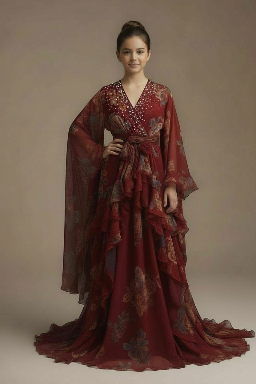 Eternal Flame Kimono for Little Girls