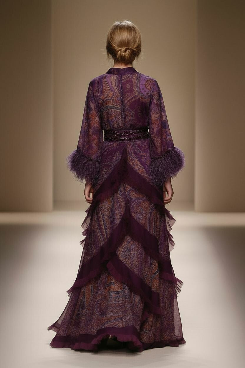 Lavander Drape Kimono for Little Girls