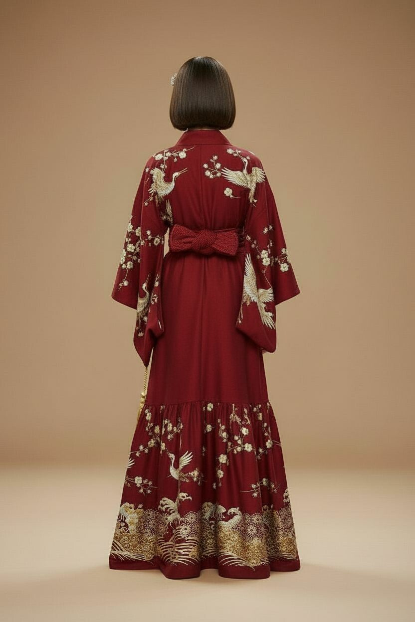 Veil of Petals Kimono for Little Girls