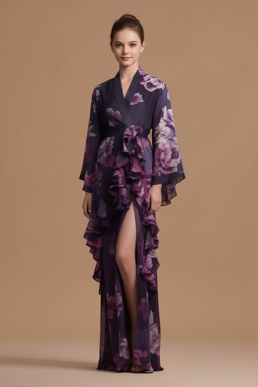 Violet Dawn Kimono for Little Girls